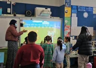 Kids singing and dancing